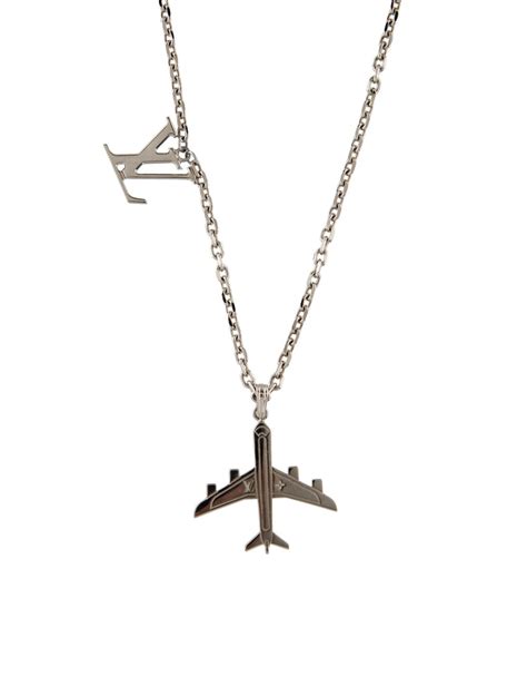 lv plane necklace|LOUIS VUITTON LV Plane Necklace Silver .